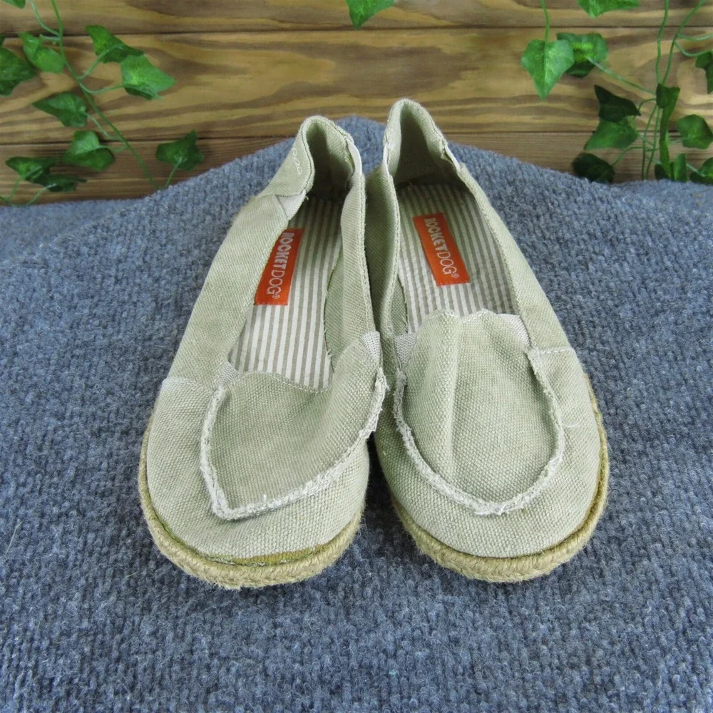 Rocket Dog Women's  Espadrille Beige Fabric Sz 7.5 Medium Gently Used‎ 2025